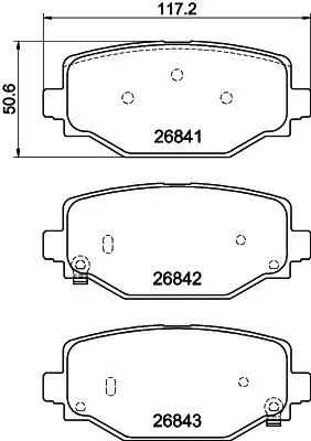 Mintex Rear Brake Pads Set For Jeep Grand Cherokee Grand Cherokee L