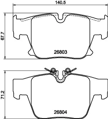 Mintex Rear Brake Pads Set For Bmw 5 7 I5 X3