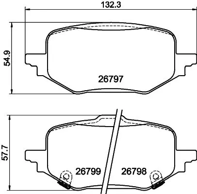 Mintex Rear Brake Pads Set For Mazda Cx-60
