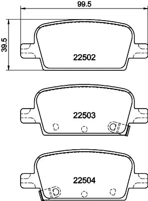 Mintex Rear Brake Pads Set For Chevrolet Malibu