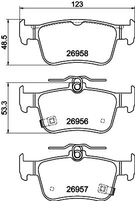 Mintex Rear Brake Pads Set For Honda Civic