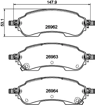 Mintex Rear Brake Pads Set For Ford Ford Asia & Oceania Ford Usa Vw Amarok Range