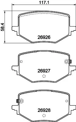 Mintex Rear Brake Pads Set For Nissan Renault Austral Espace Rafale Rogue Scenic