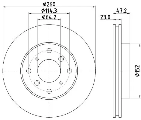 2x Mintex Front Vented Brake Discs Pair For Honda Accord Cr-v Prelude