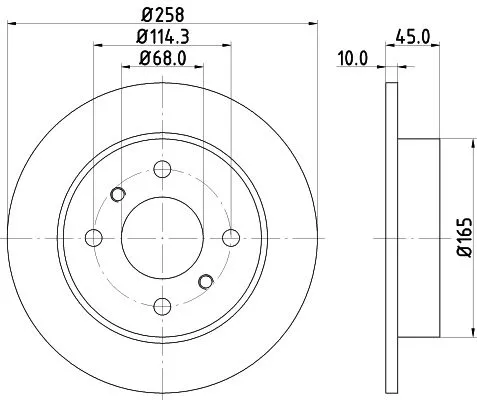 2x Mintex Rear Solid Brake Discs Pair For Nissan Almera Pintara Primera