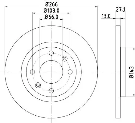 2x Mintex Front Solid Brake Discs Pair For Citroën Peugeot 301 Berlingo / Berlin
