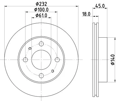 2x Mintex Front Vented Brake Discs Pair For Nissan Almera Sentra