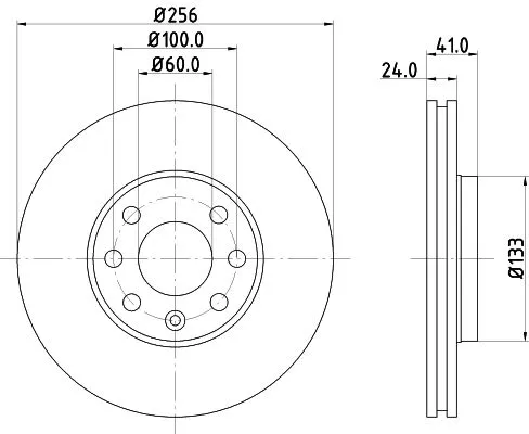2x Mintex Front Vented Brake Discs Pair For Chevrolet Holden Opel Vauxhall Astra