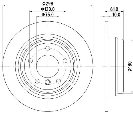 2x Mintex Rear Solid Brake Discs Pair For Bmw 5 Series
