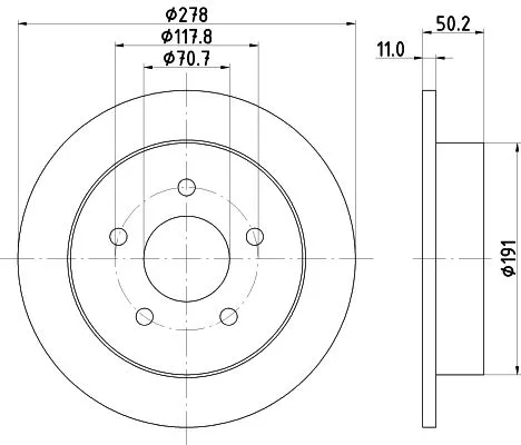 2x Mintex Rear Solid Brake Discs Pair For Buick Chevrolet Oldsmobile Opel Pontia