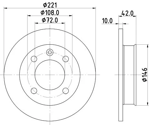 2x Mintex Front Solid Brake Discs Pair For Ford Fiesta