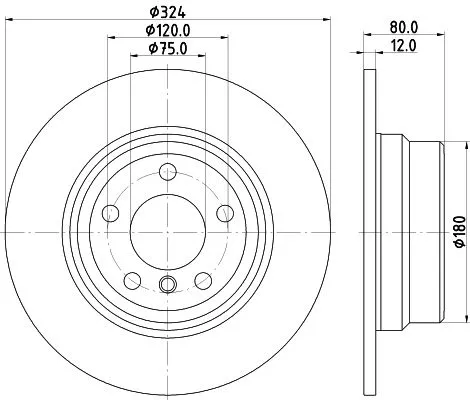 2x Mintex Rear Solid Brake Discs Pair For Bmw X5