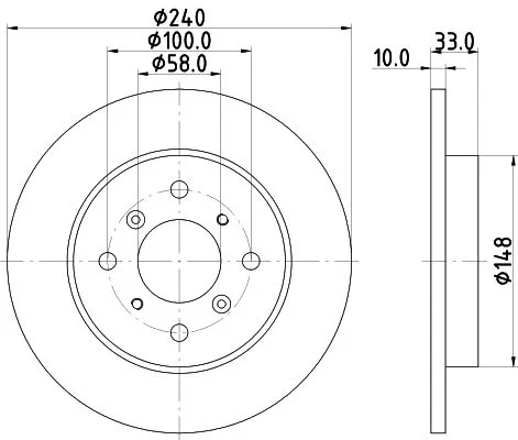 2x Mintex Rear Solid Brake Discs Pair For Suzuki Baleno