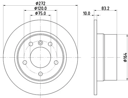 2x Mintex Rear Solid Brake Discs Pair For Bmw Z3 Series