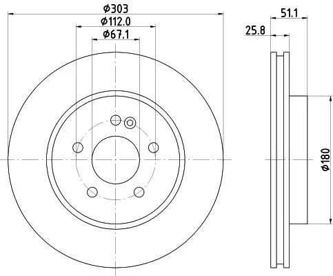 2x Mintex Front Vented Brake Discs Pair For Mercedes-benz M-class