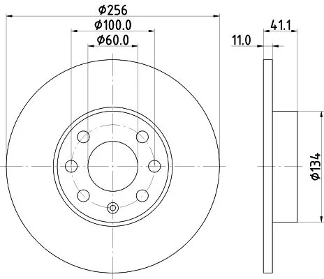 2x Mintex Front Solid Brake Discs Pair For Opel Astra