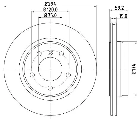 2x Mintex Rear Vented Brake Discs Pair For Bmw Bmw 3 3 Series