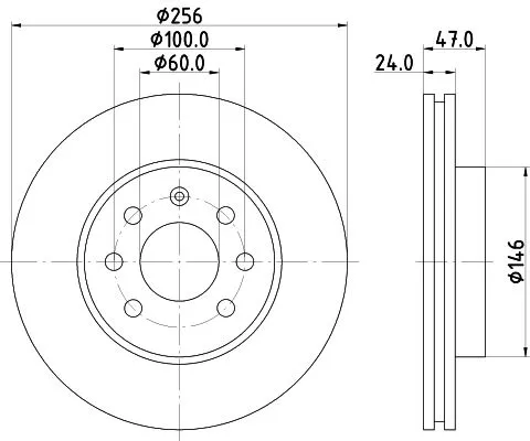 2x Mintex Front Vented Brake Discs Pair For Chevrolet Daewoo Aranos Espero Nubir