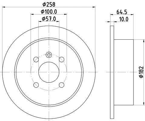 2x Mintex Rear Solid Brake Discs Pair For Chevrolet Daewoo Nubira Optra Vectra