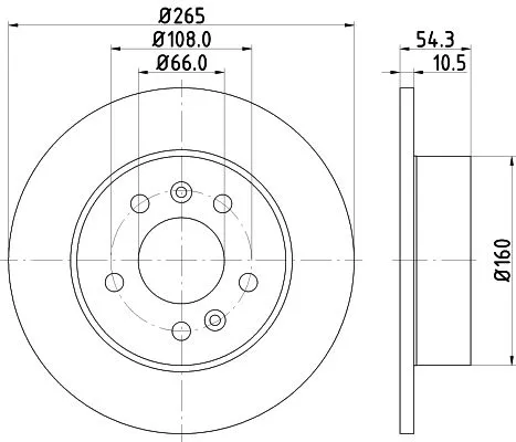 2x Mintex Rear Solid Brake Discs Pair For Renault Avantime Espace