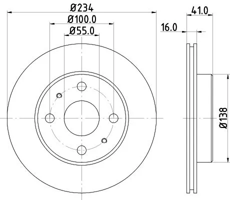 2x Mintex Front Vented Brake Discs Pair For Daihatsu Perodua Toyota Cuore Duet K