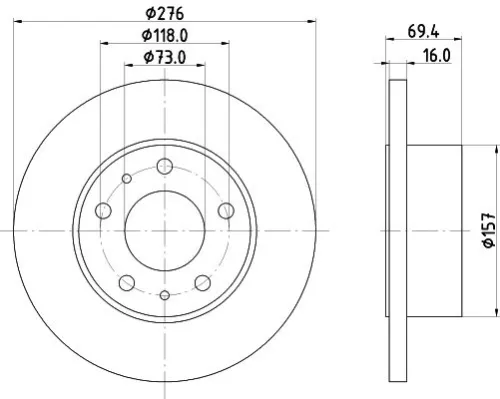 2x Mintex Rear Solid Brake Discs Pair For Iveco Daily