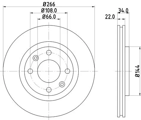2x Mintex Front Vented Brake Discs Pair For Citroën Ds Fengshen Fiat Opel Peugeo