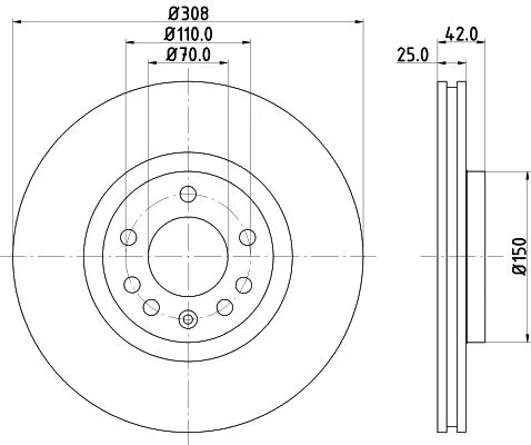 2x Mintex Front Vented Brake Discs Pair For Baic Baic Bjev Chevrolet Holden Opel