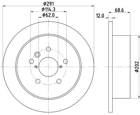 2x Mintex Rear Solid Brake Discs Pair For Toyota Alphard Avensis Verso Esquire I