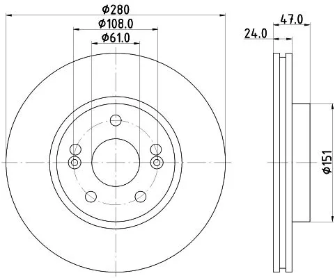 2x Mintex Front Vented Brake Discs Pair For Renault Laguna