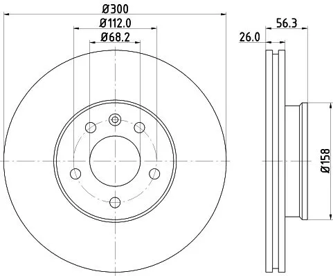 2x Mintex Front Vented Brake Discs Pair For Ford Seat Vw Alhambra California Gal