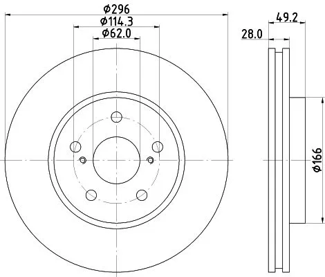 2x Mintex Front Vented Brake Discs Pair For Landwind (Jmc) Lexus Toyota Toyota (
