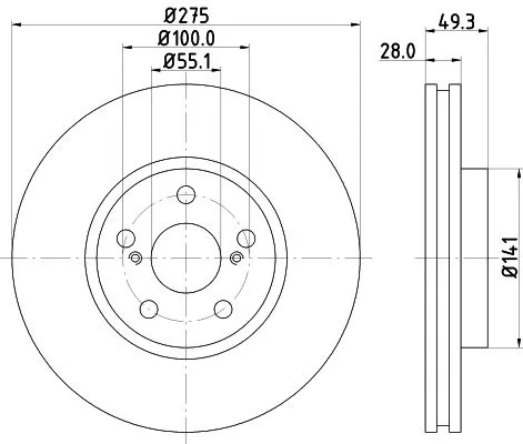2x Mintex Front Vented Brake Discs Pair For Toyota Avensis Caldina Celica Corona