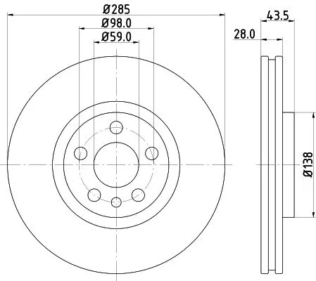 2x Mintex Front Rear Vented Brake Discs Pair For Citroën Fiat Lancia Mg (Saic) P