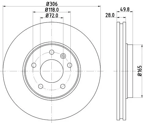 2x Mintex Front Vented Brake Discs Pair For Nissan Opel Renault Vauxhall Primast