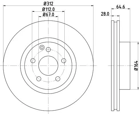 2x Mintex Front Vented Brake Discs Pair For Mercedes-benz Cls E-class