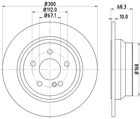 2x Mintex Rear Solid Brake Discs Pair For Mercedes-benz Mercedes-benz (Bbdc) Cls