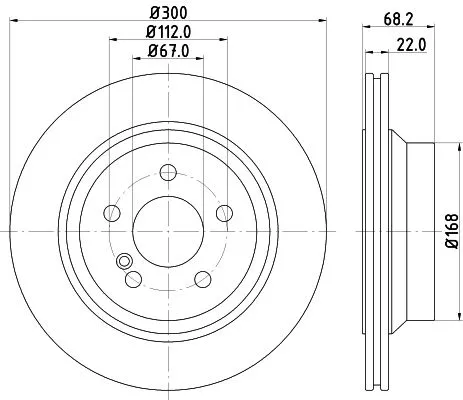 2x Mintex Rear Vented Brake Discs Pair For Mercedes-benz Mercedes-benz (Bbdc) Cl