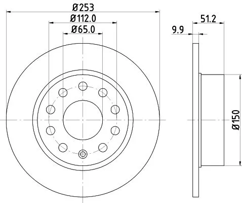 2x Mintex Rear Solid Brake Discs Pair For Audi Seat Skoda Vw Vw (Svw) A3 Altea A