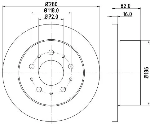 2x Mintex Rear Solid Brake Discs Pair For Citroën Fiat Peugeot Boxer Ducato Jump
