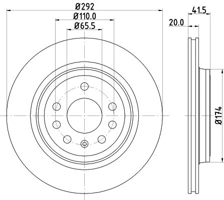 2x Mintex Rear Vented Brake Discs Pair For Cadillac Chevrolet Ferrari Fiat Holde
