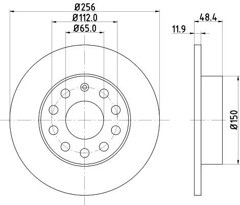2x Mintex Rear Solid Brake Discs Pair For Audi Seat Skoda Skoda (Svw) Vw A3 Alte