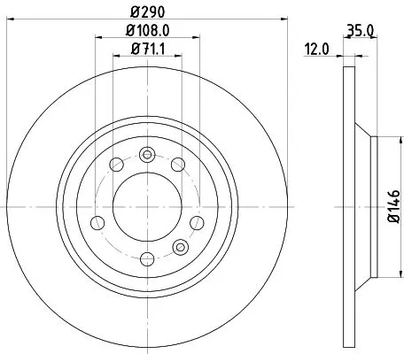 2x Mintex Rear Solid Brake Discs Pair For Citroën Peugeot 407 407 Sw 508 508 Sw 