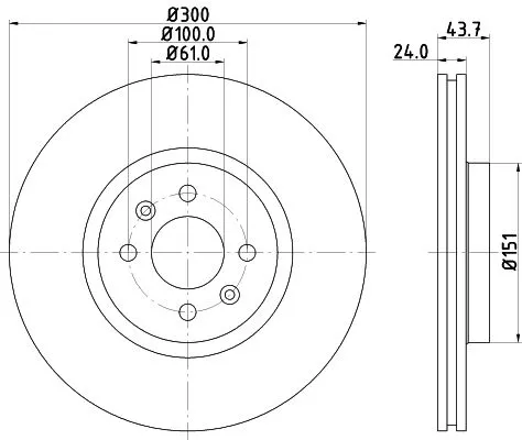 2x Mintex Front Vented Brake Discs Pair For Renault Grand Scénic Scénic