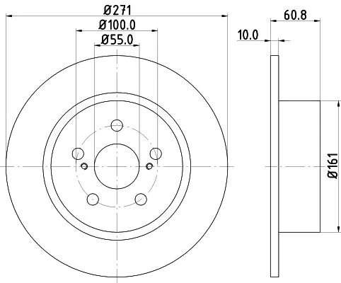 2x Mintex Rear Solid Brake Discs Pair For Toyota Avensis