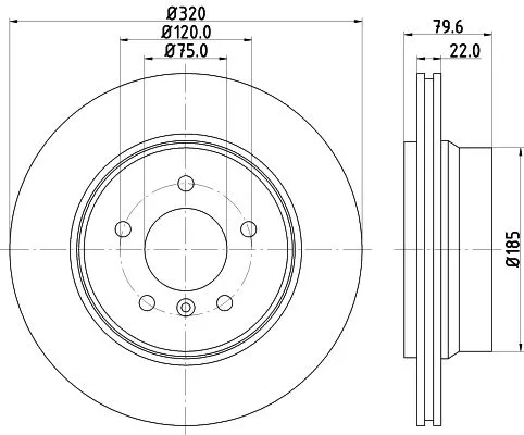 2x Mintex Rear Vented Brake Discs Pair For Bmw X3