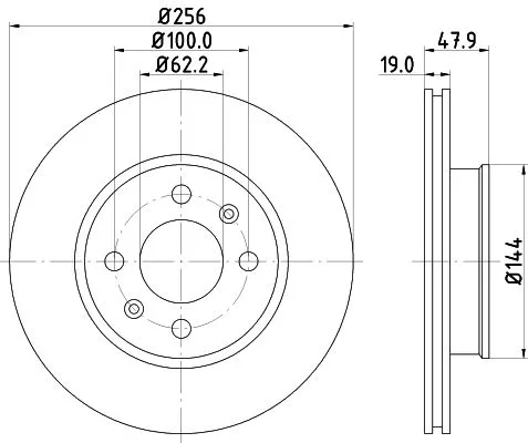 2x Mintex Front Vented Brake Discs Pair For Hyundai Inokom Getz