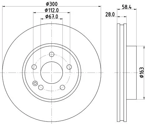 2x Mintex Front Vented Brake Discs Pair For Mercedes-benz Mercedes-benz (Fjda) M