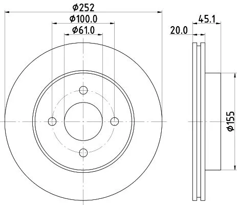 2x Mintex Front Vented Brake Discs Pair For Nissan Almera