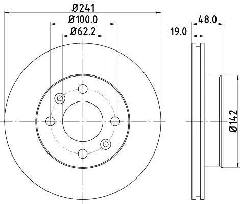 2x Mintex Front Vented Brake Discs Pair For Hyundai Inokom Getz